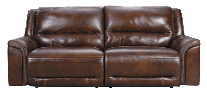 Catanzaro Mahogany Leather Power Reclining Sofa