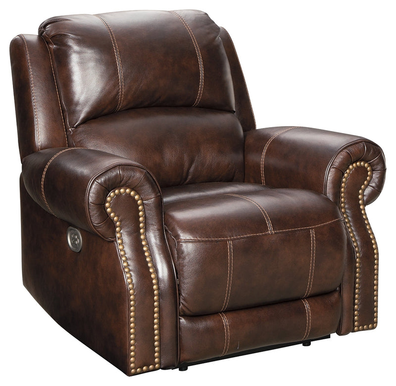 Buncrana Chocolate Leather Power Recliner