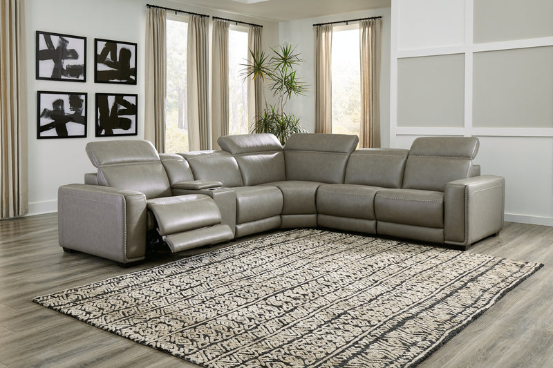 Correze Gray 6-Piece Power Reclining Sectional