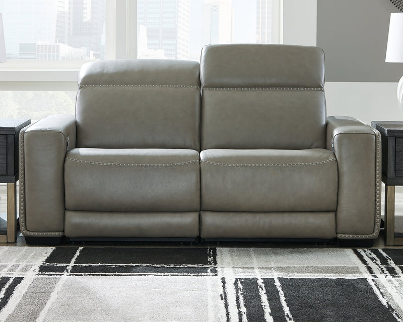 Correze Gray 2-Piece Power Reclining Sectional