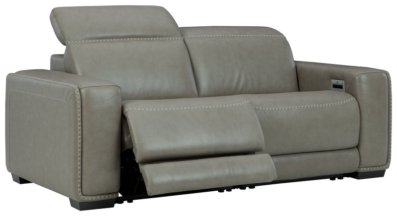 Correze Gray 2-Piece Power Reclining Sectional