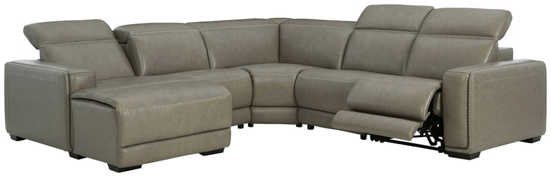 Correze Gray 5-Piece Power Reclining Sectional