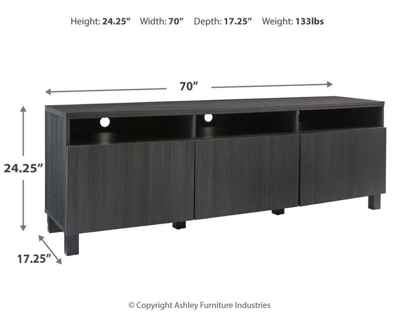 Yarlow Black 70" Tv Stand