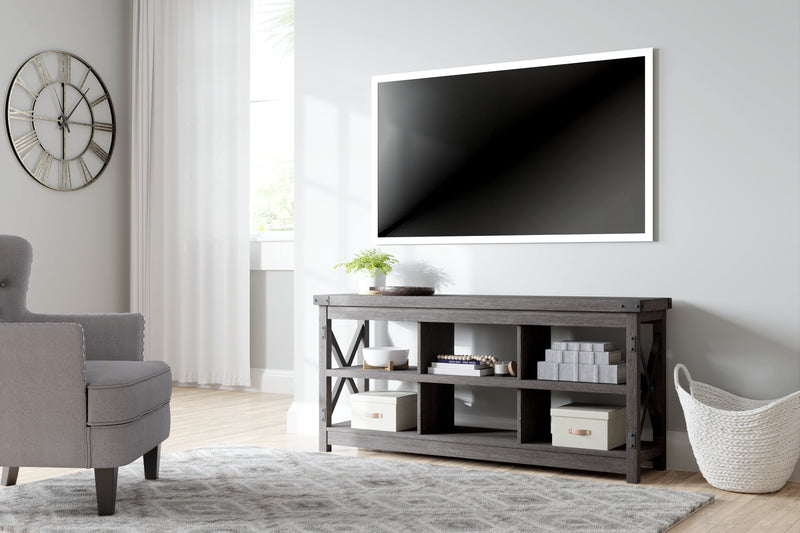 Freedan Grayish Brown Large Tv Stand