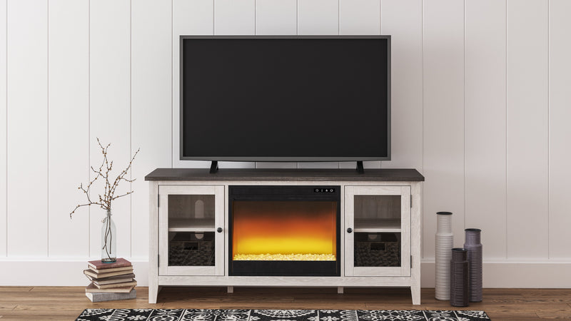 Dorrinson Two-Tone 60" Tv Stand With Electric Fireplace