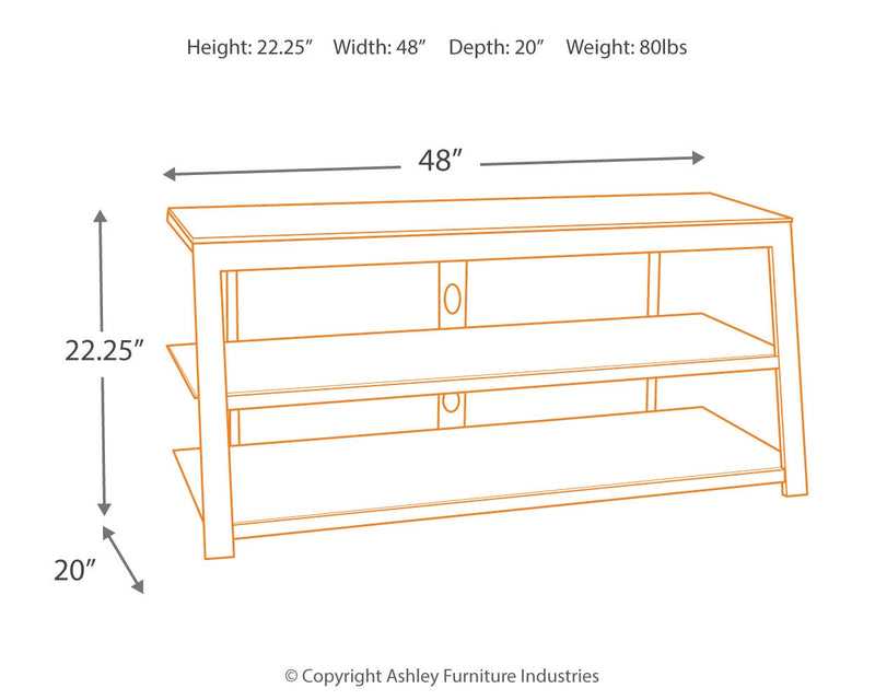 Rollynx Black 48" Tv Stand