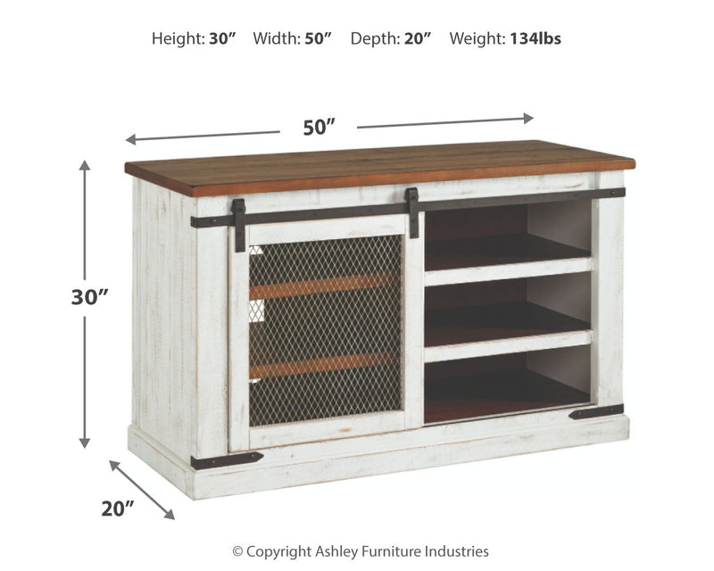 Wystfield White Brown 50" Tv Stand