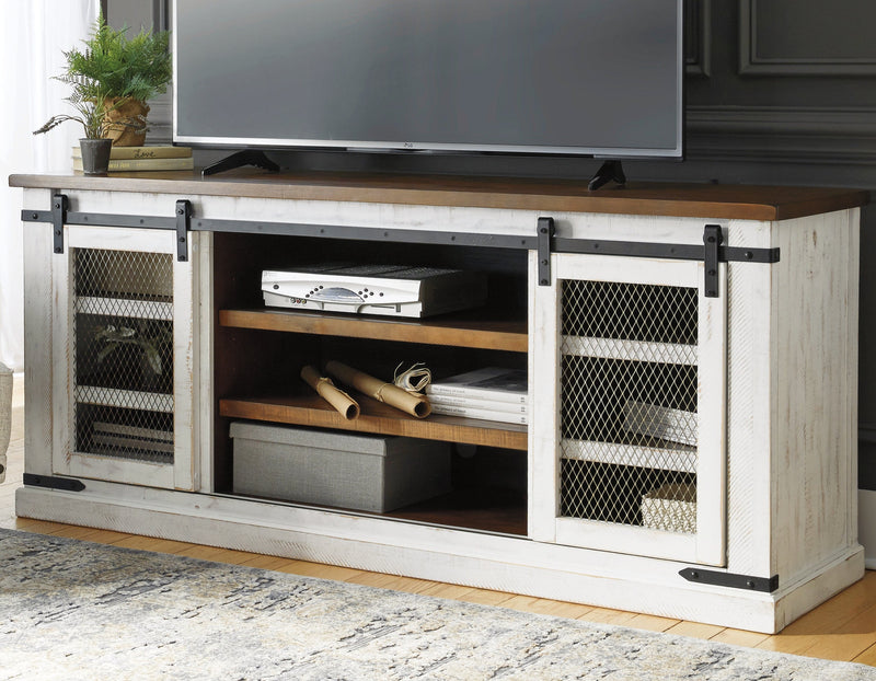 Wystfield White Brown 70" Tv Stand