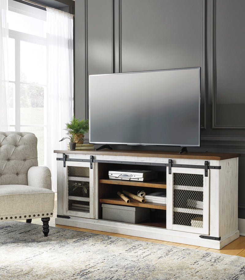 Wystfield White Brown 70" Tv Stand