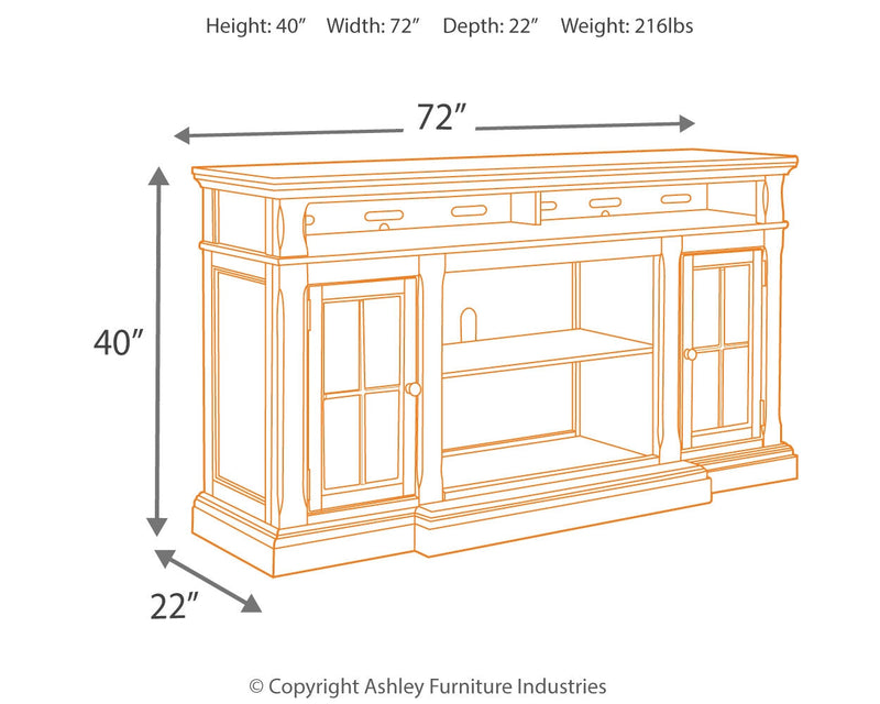 Roddinton Dark Brown 72" Tv Stand