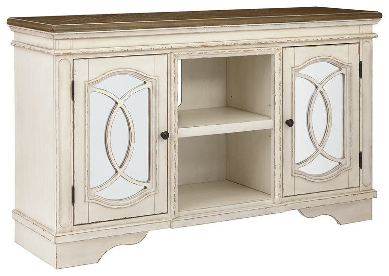 Realyn Chipped White 62" Tv Stand