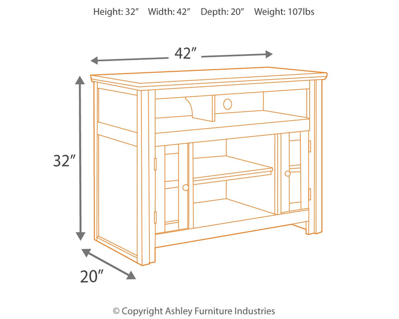 Harpan Reddish Brown 42" Tv Stand