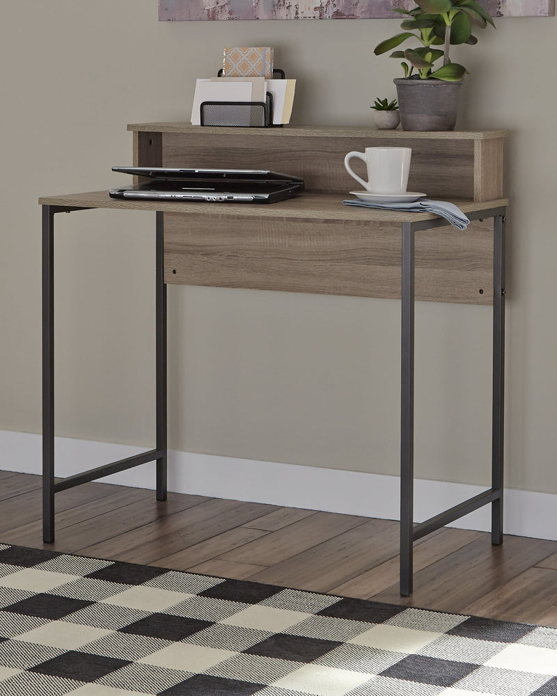 Titania Light Brown Gunmetal Home Office Desk