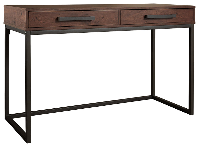 Horatio Warm Brown Gunmetal Home Office Desk