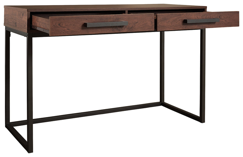 Horatio Warm Brown Gunmetal Home Office Desk