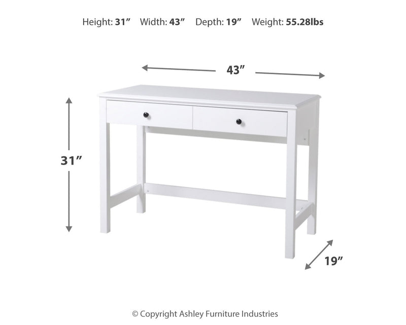 Othello White Home Office Desk