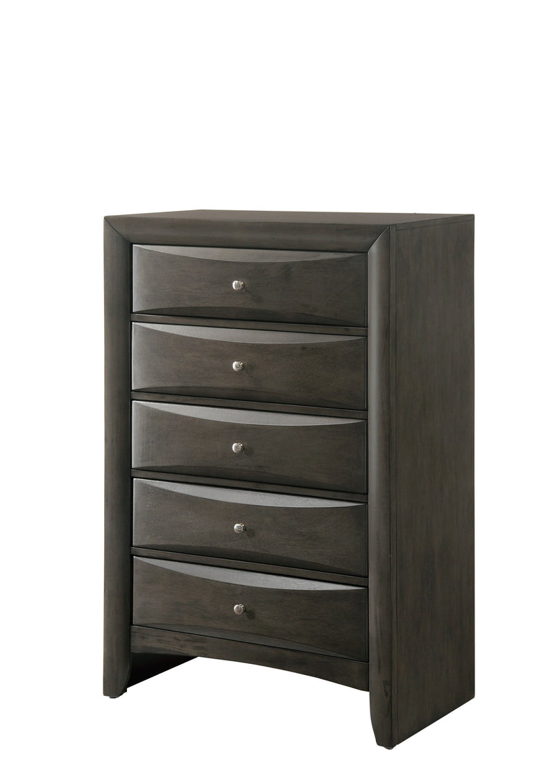 Emily Gray Oak Storage Platform Bedroom Set